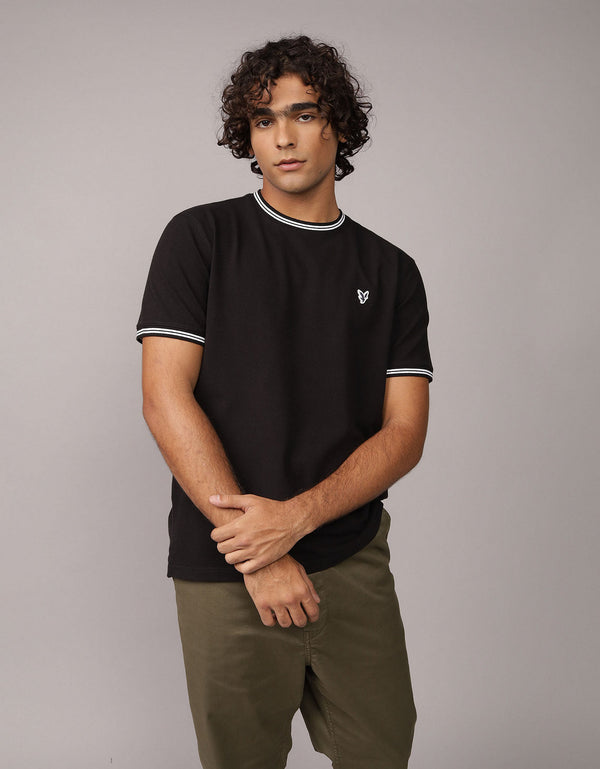 Camiseta Piqué Flex de Ae - Negro