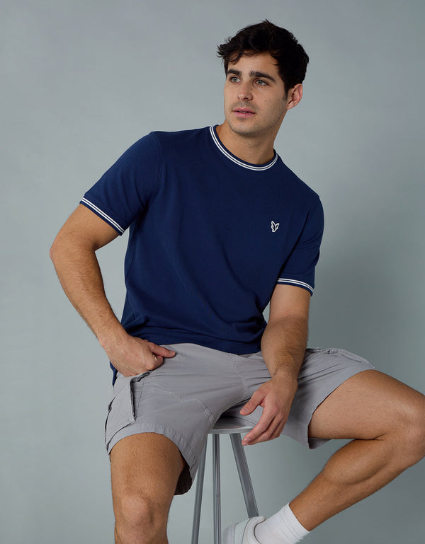 Camiseta Piqué Flex de Ae - Azul