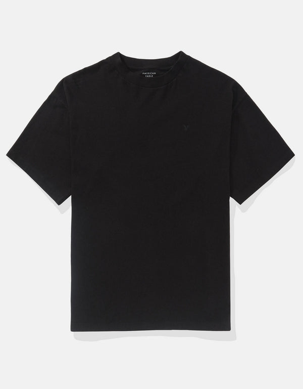Camiseta de cuello redondo Ae - Negro