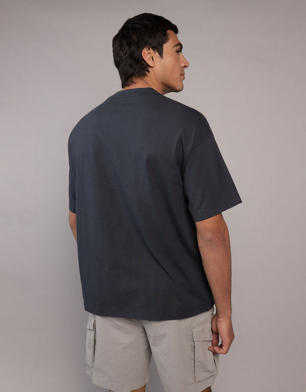 Camiseta de cuello redondo Ae - Negro