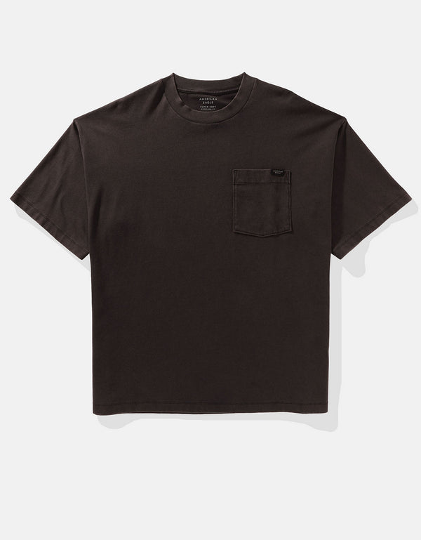 Camiseta oversized AE con bolsillo de hombre - Gris