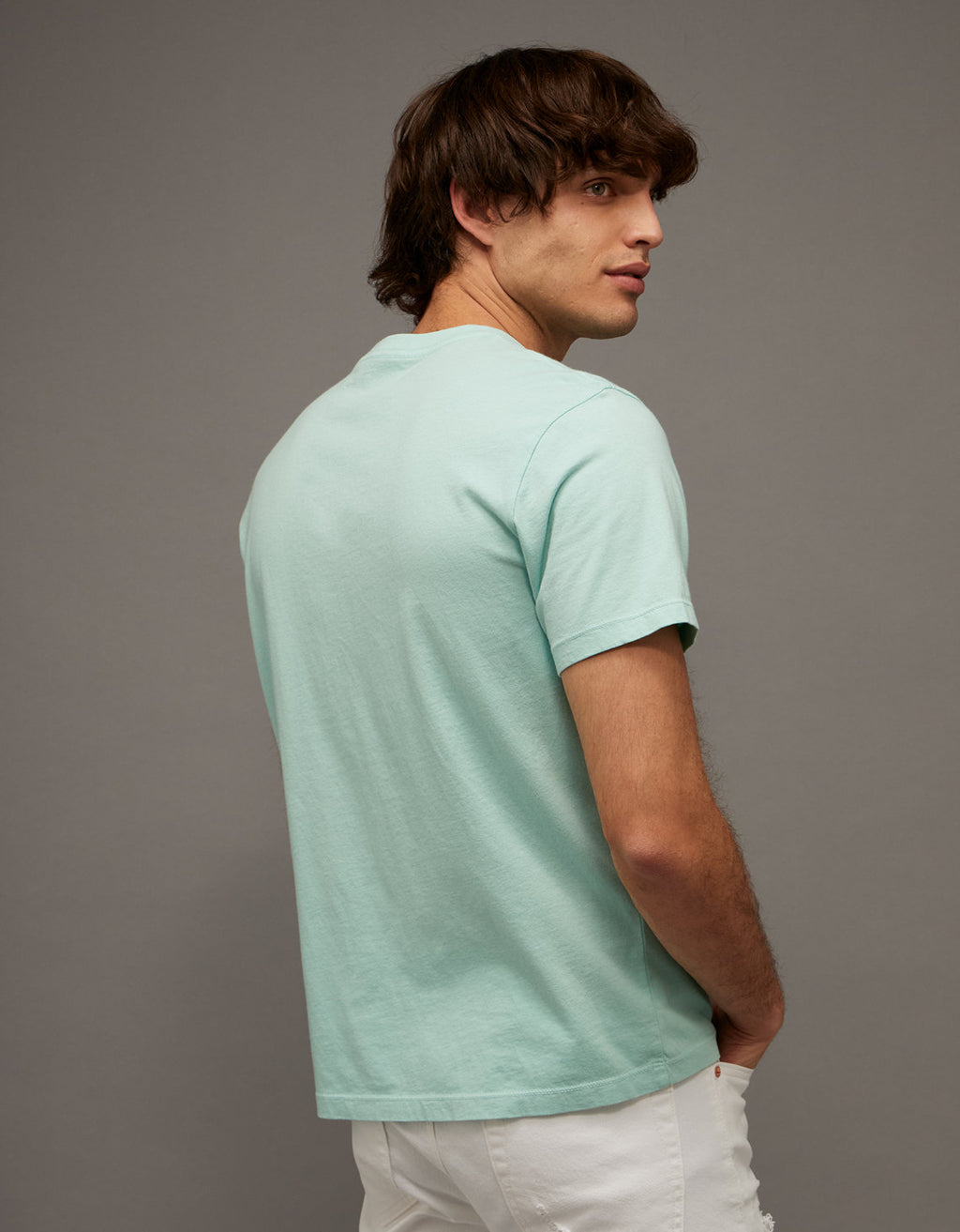 Camiseta de ajuste estándar Ae Lived-in - Verde 1164_4155_395_ob
