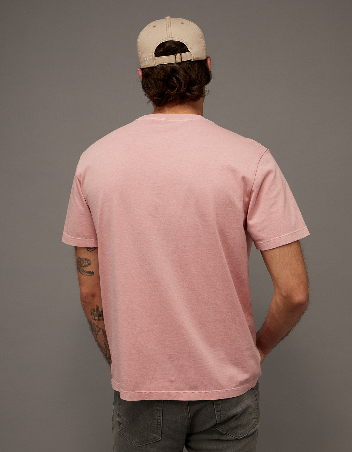 Camiseta de ajuste estándar Ae Lived-in - Rosa 1164_4155_670_ob