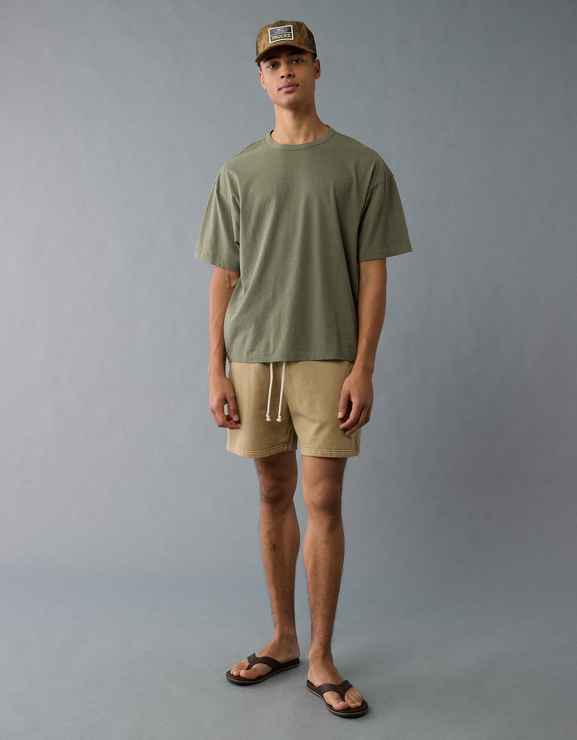 Camiseta de mezcla de lino Ae Boxy - Generico 1164_4217_309_os