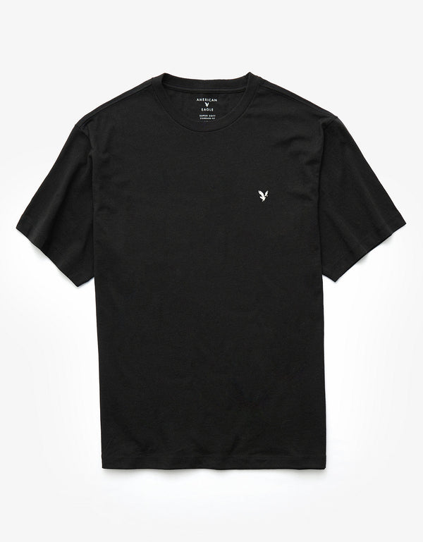 Camiseta manga corta básica de hombre AE - Negro