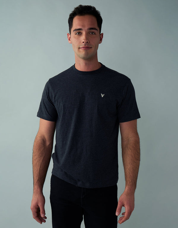 Camiseta manga corta básica de hombre AE - Negro