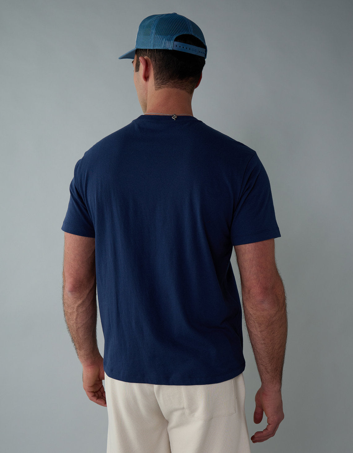 Camiseta manga corta básica de hombre AE - Azul 1164_4339_410_ob