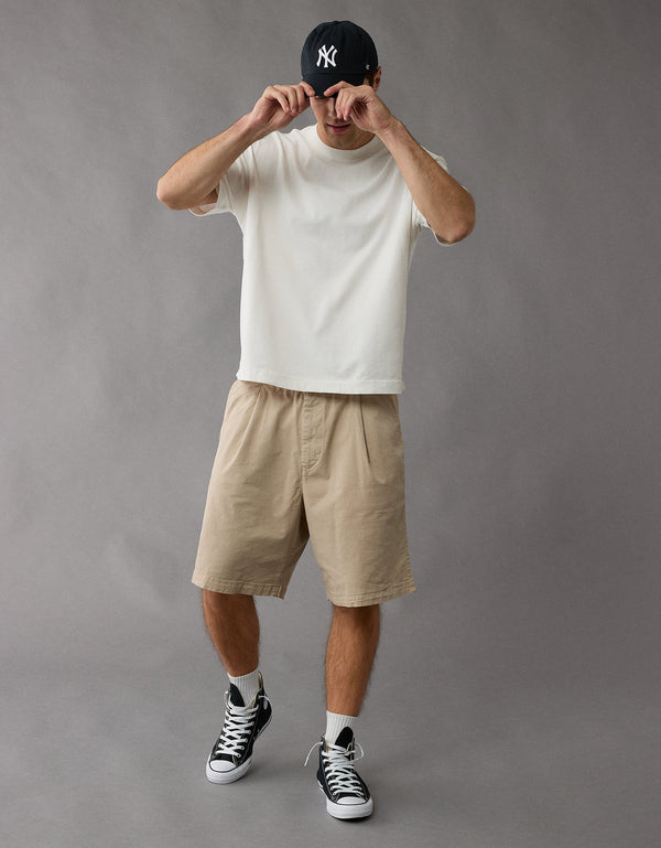 Camiseta de punto afelpado Ae Boxy - Blanco