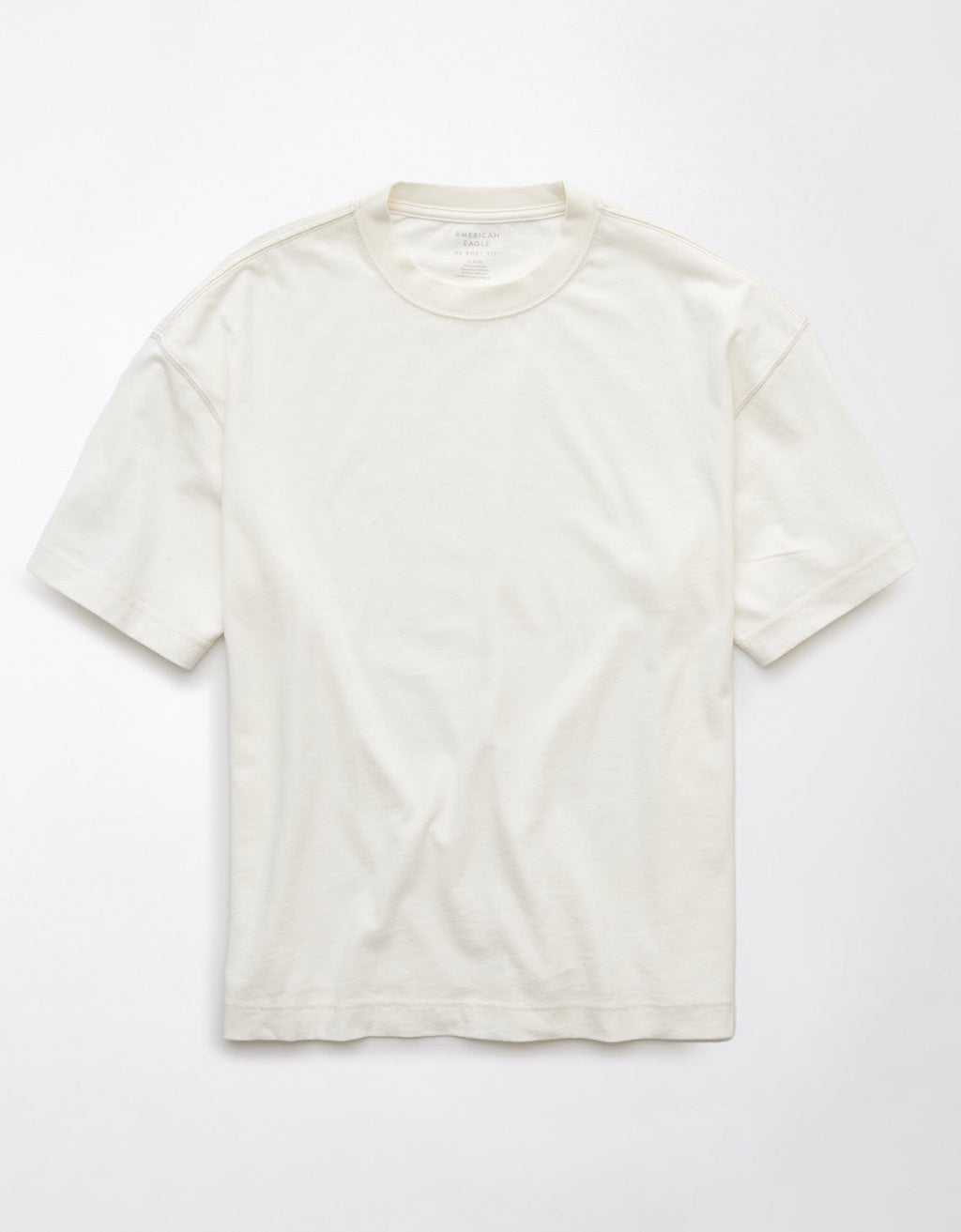 Camiseta de punto afelpado Ae Boxy - Blanco 1164_4436_100_f