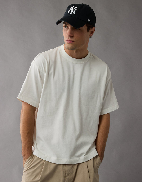 Camiseta de punto afelpado Ae Boxy - Blanco