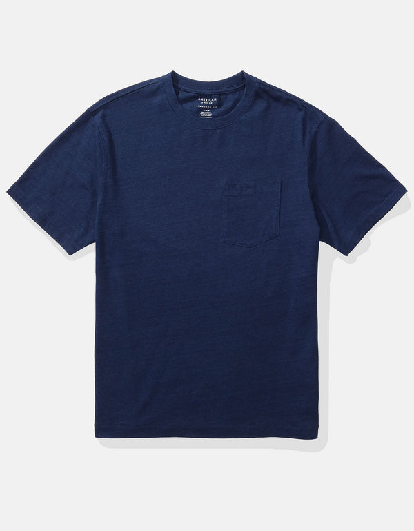 Camiseta de Cuello Redondo Ae - Azul