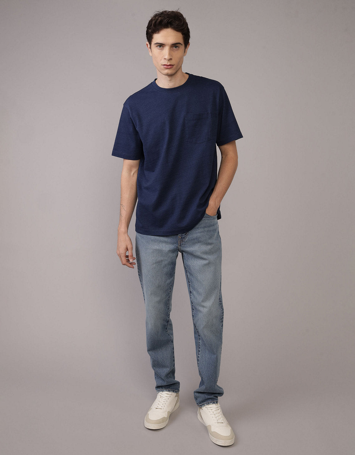 Camiseta de Cuello Redondo Ae - Azul 1164_4826_451_of