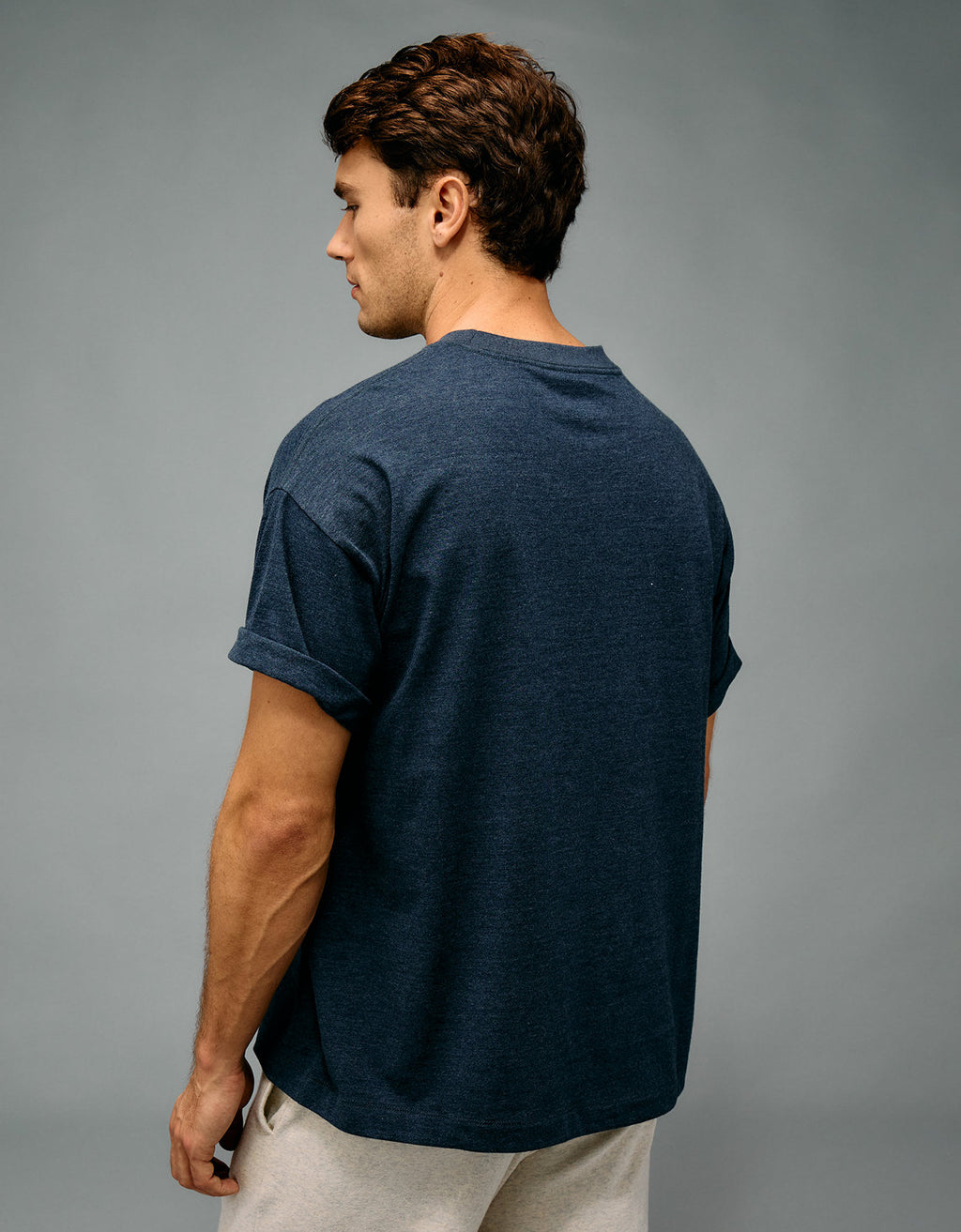 Camiseta de punto afelpado Ae Boxy - Azul 1164_4906_445_ob