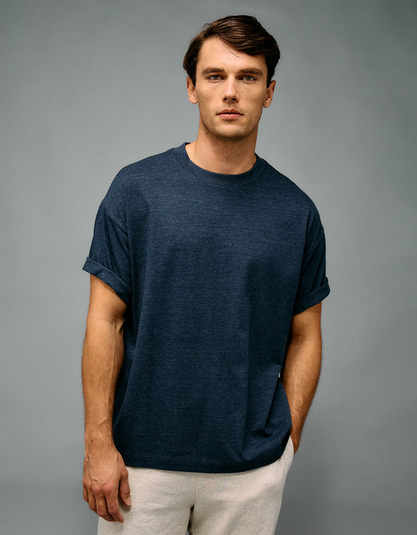 Camiseta de punto afelpado Ae Boxy - Azul
