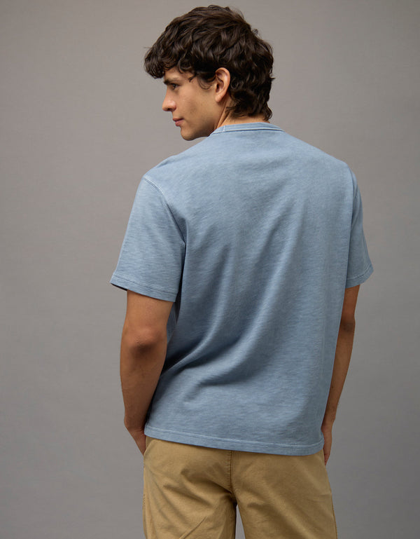 Camiseta Tejida Boxy Ae - Azul
