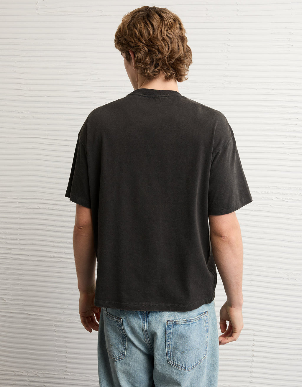 Camiseta Boxy fit afelpado Ae - Negro 1164_4999_094_ob