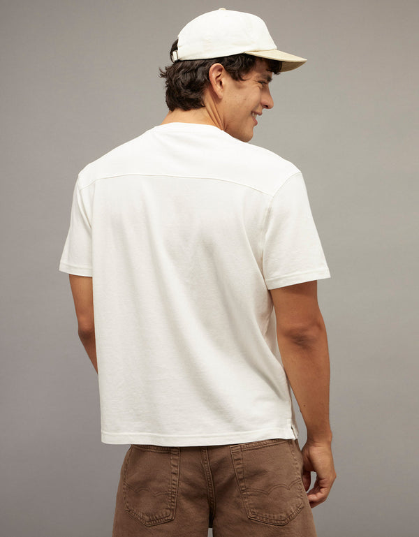Camiseta Piqué de Manga Corta Ae - Blanco