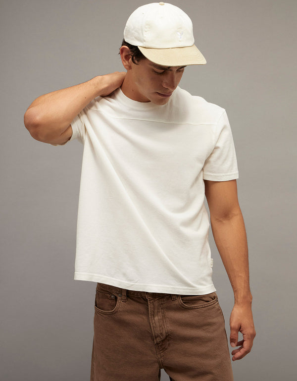 Camiseta Piqué de Manga Corta Ae - Blanco