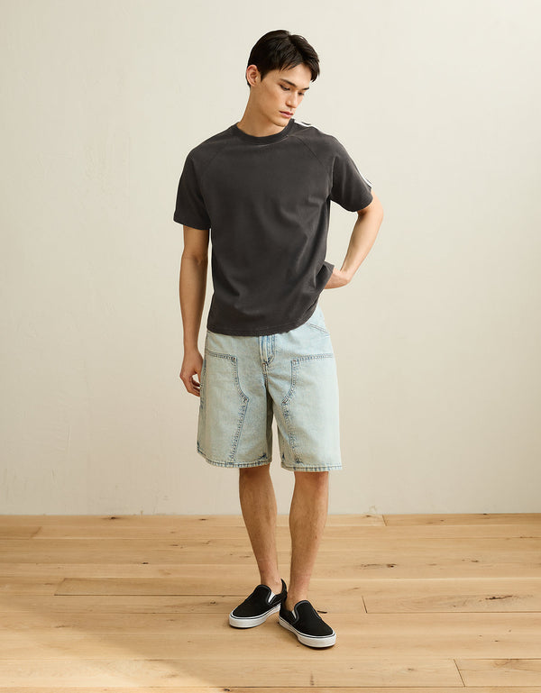 Camiseta Raglán de ajuste estándar Ae - Negro