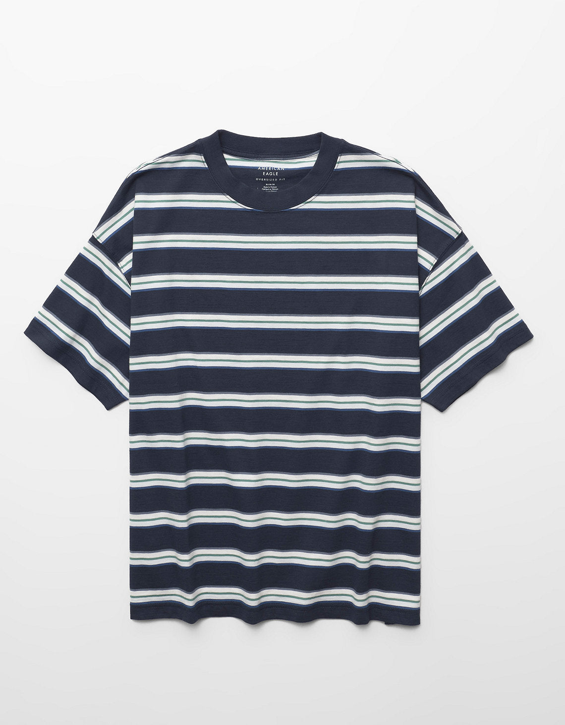 Camiseta Texturizada Relajada de Tejido Grueso Ae - Azul 1164_5327_410_f