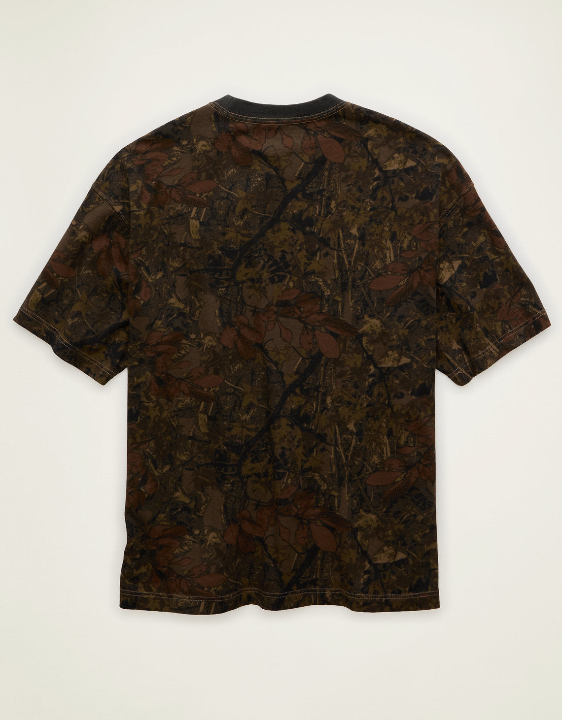 Camiseta de ajuste cuadrado de jersey afelpado de Ae. - Verde 1164_5344_342_b