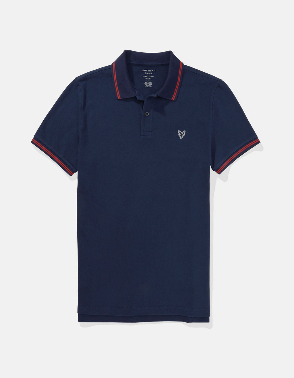 Camiseta Polo en Pique Ae con Logo - Azul 1165_2902_483_f