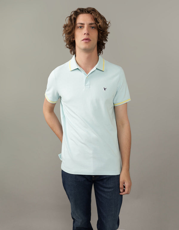 Camiseta tipo polo de piqué de hombre AE - Generico