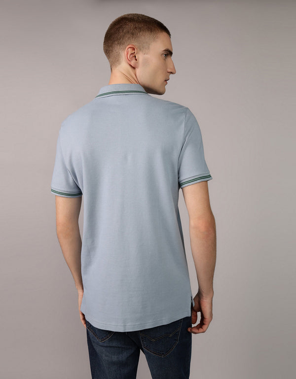 Camiseta tipo polo de piqué de hombre AE - Generico