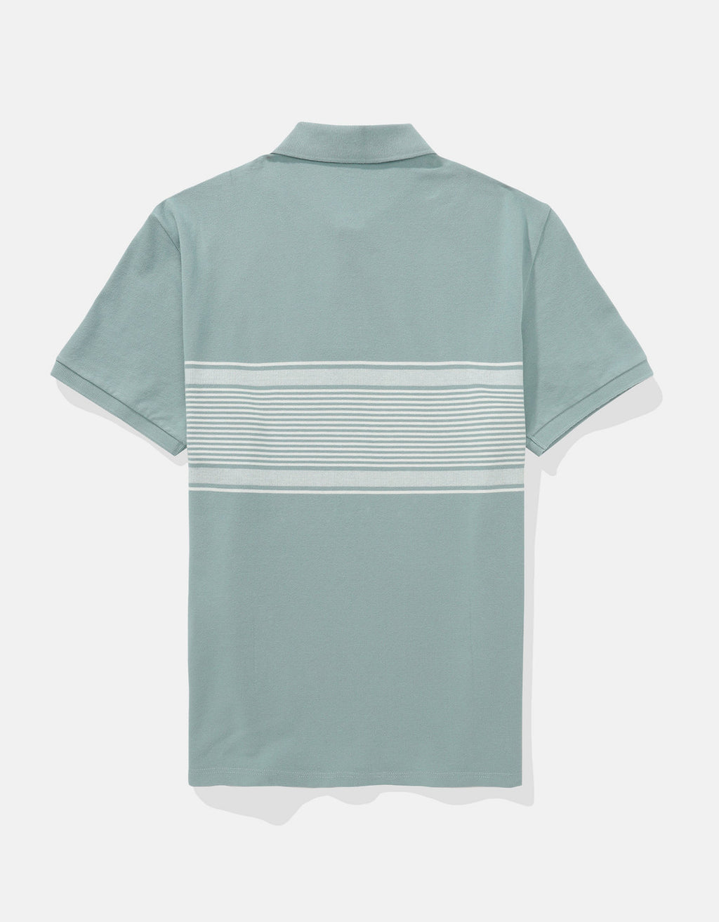 Camiseta Polo de Rayas con Logo de Ae - Verde 1165_4394_395_b