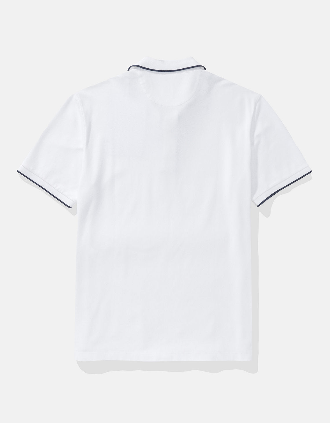 Polo de Piqué Elástico con Apariencia Desgastada para Hombre - Blanco 1165_4559_100_b