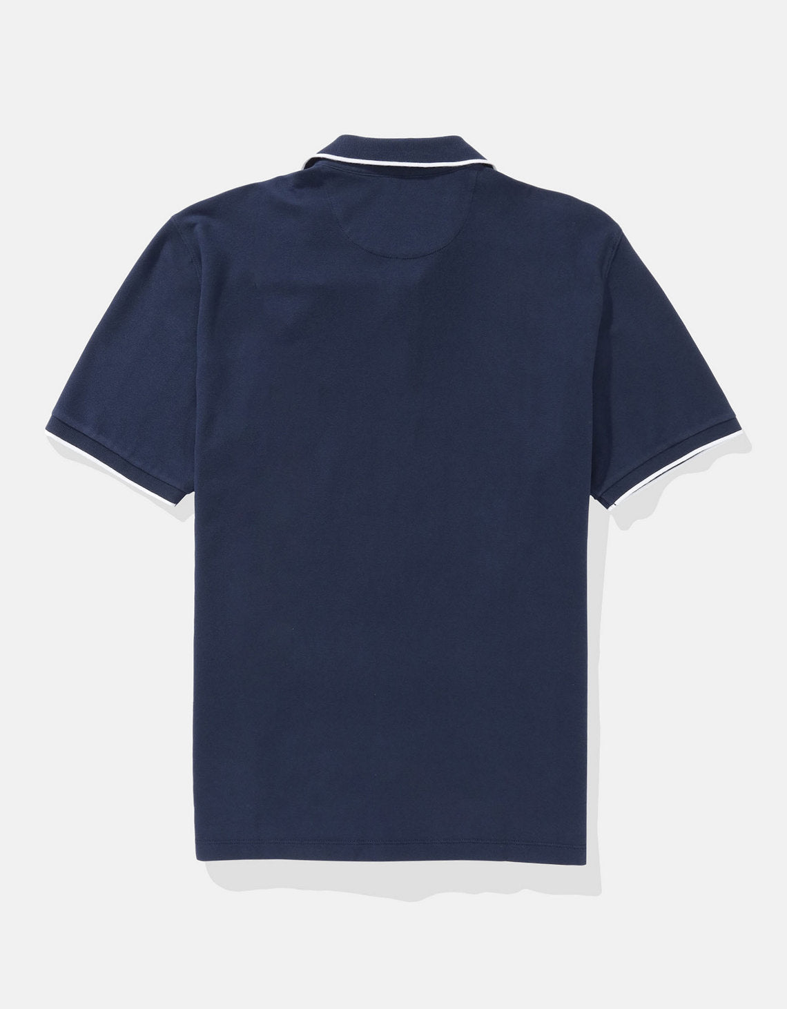 Polo de Piqué Elástico con Apariencia Desgastada para Hombre - Azul 1165_4559_410_b