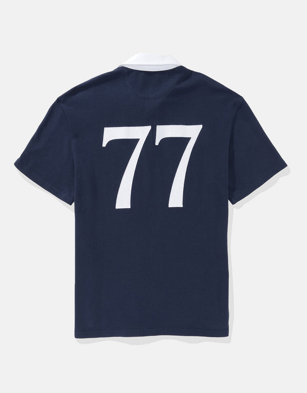 Polo Piqué Gráfico Ae - Azul
