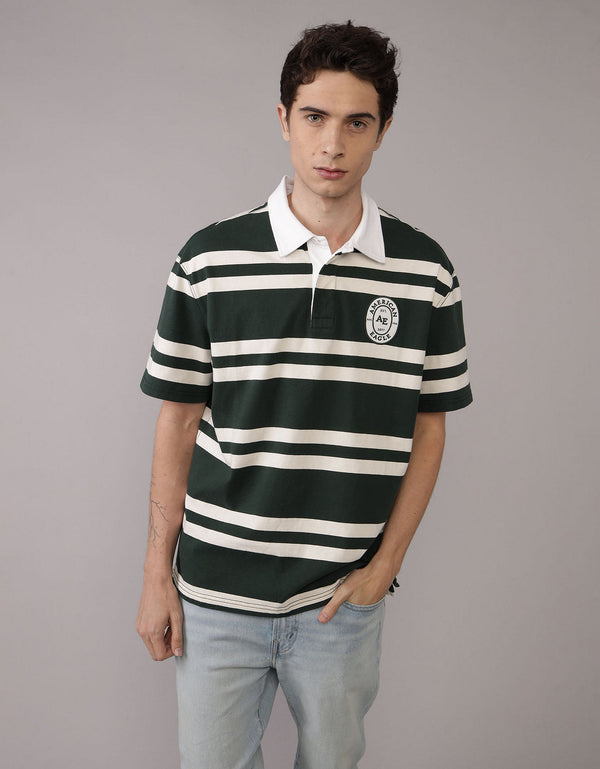 Camiseta Polo Ajustada de Piqué Flex Ae - Verde