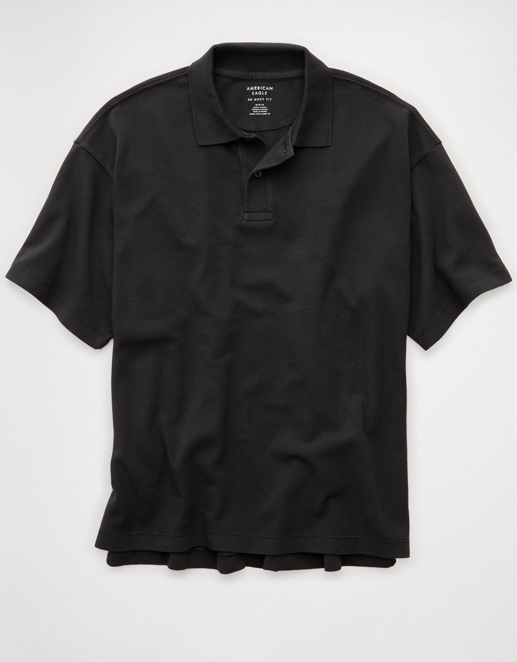 Camiseta Tipo Polo Boxy Ae - Negro 1165_4983_167_f