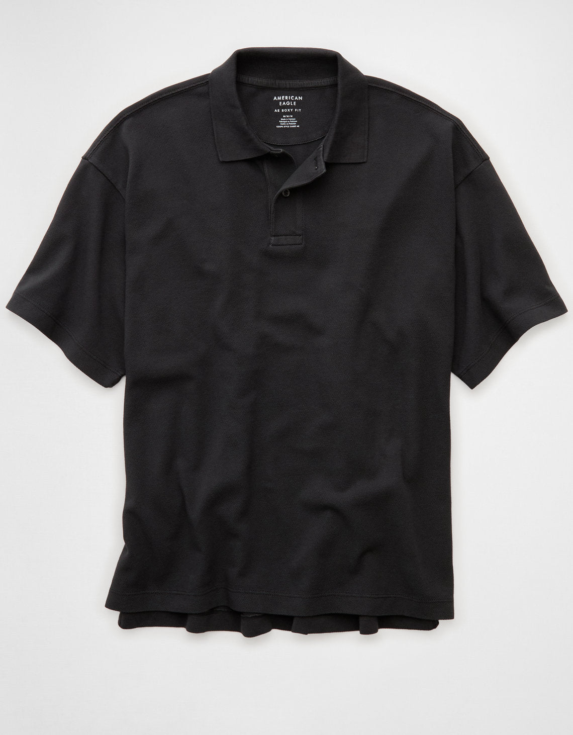 Camiseta Tipo Polo Boxy Ae - Negro 1165_4983_167_f