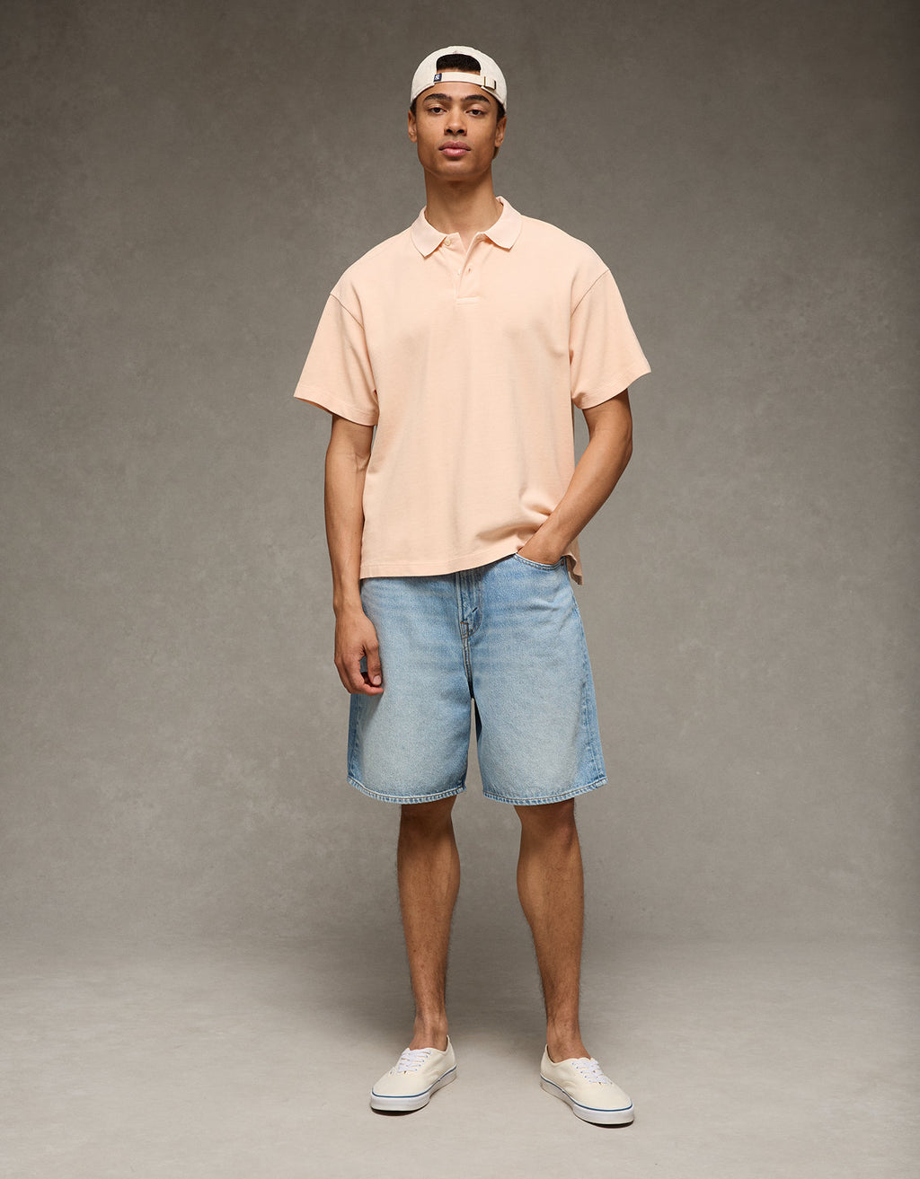 Camiseta Tipo Polo Boxy Ae - Rosa 1165_4983_199_os