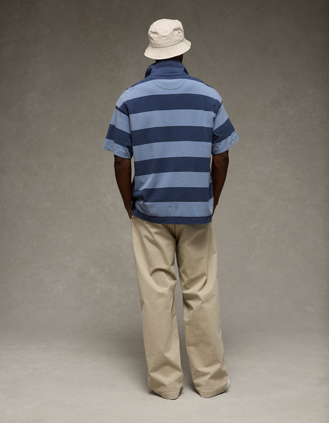 Camiseta Polo Piqué Boxy fit Ae - Azul 1165_5160_410_ob