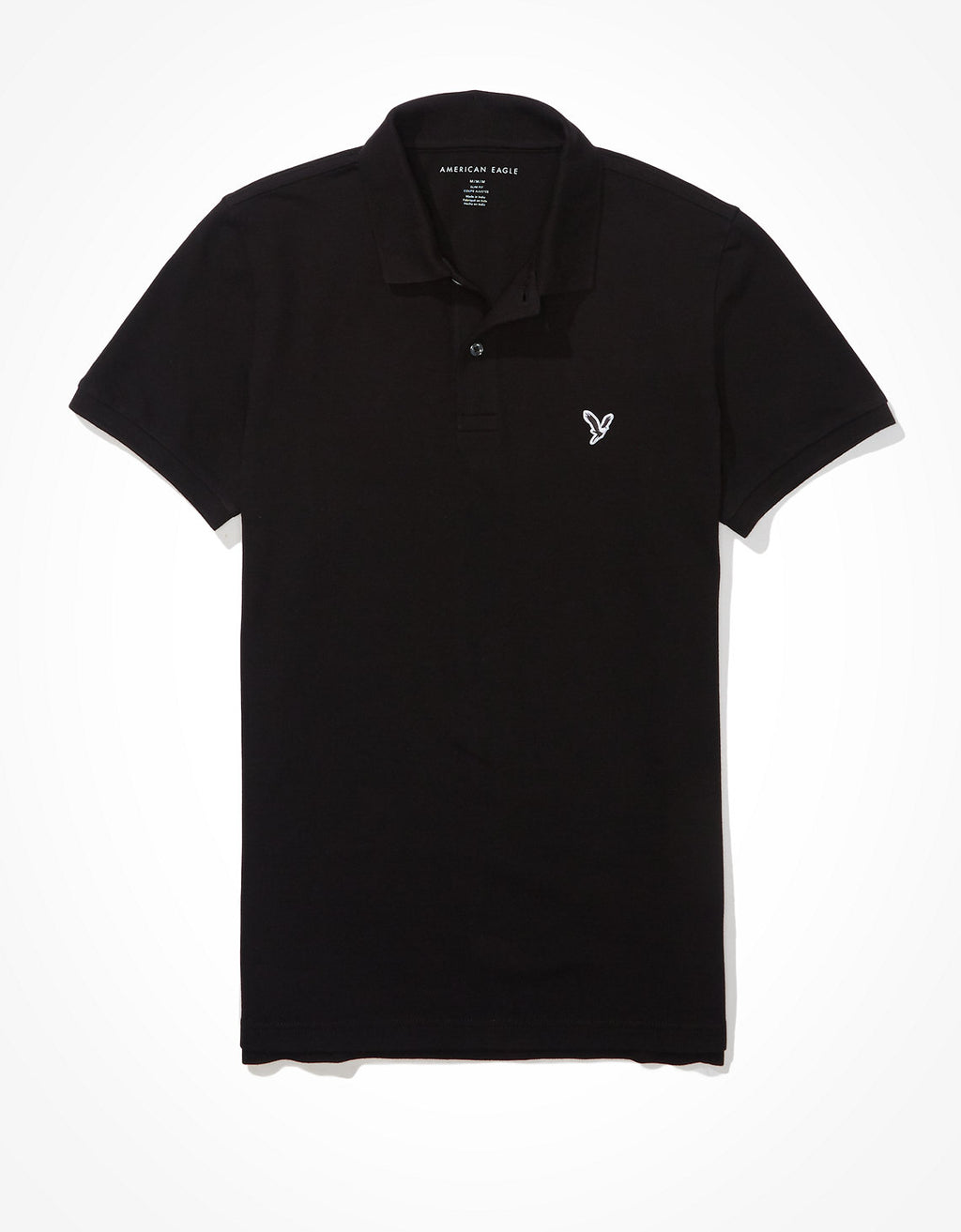 Camiseta Tipo Polo Slim Fit Ae - Negro 1165_9146_001_f