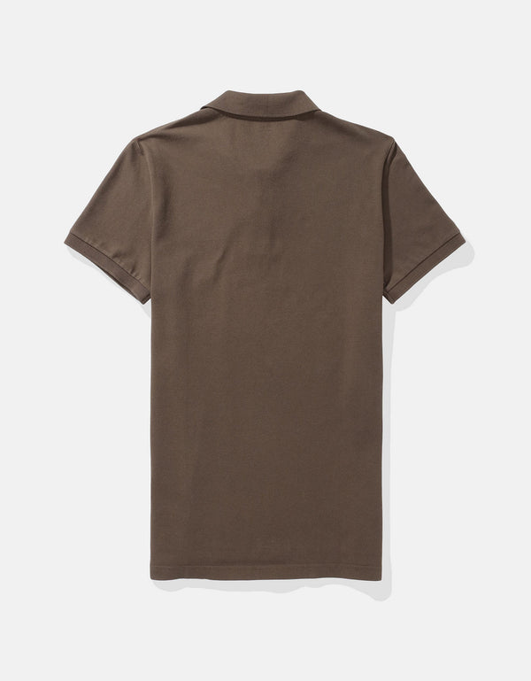 Camiseta Tipo Polo Slim Fit Ae - Café