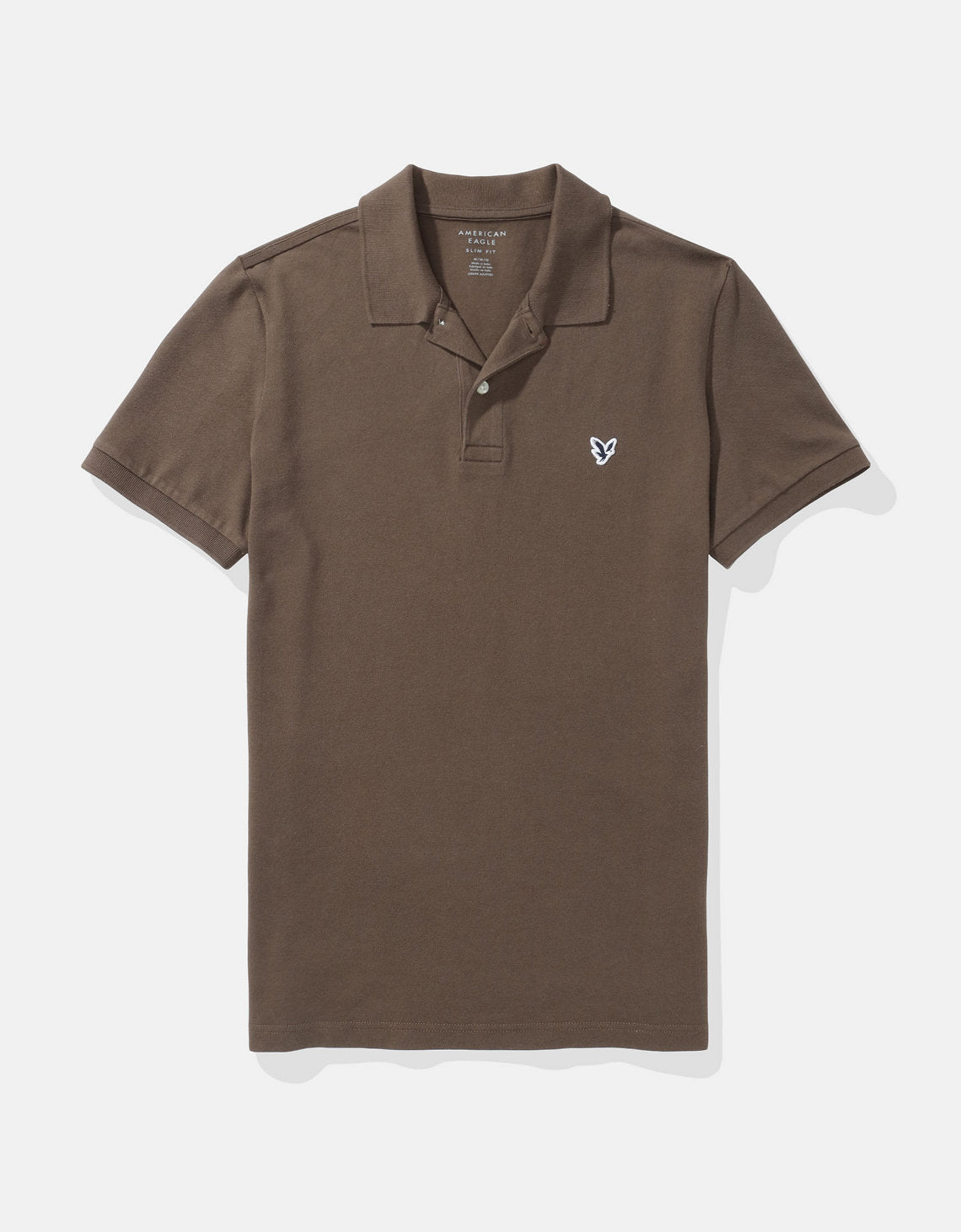 Camiseta Tipo Polo Slim Fit Ae - Café 1165_9146_227_f
