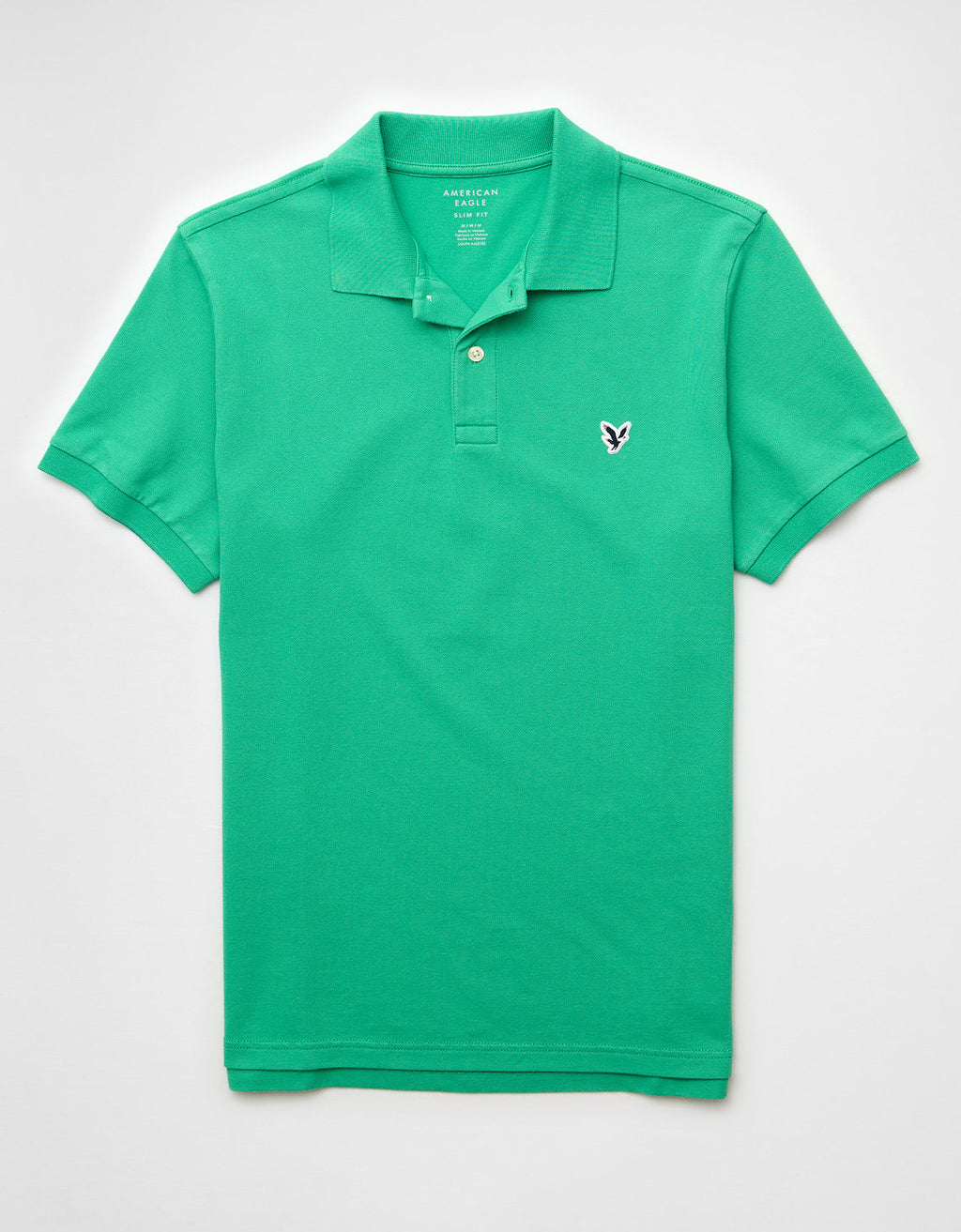 Camiseta Tipo Polo Slim Fit Ae - Verde 1165_9146_307_f