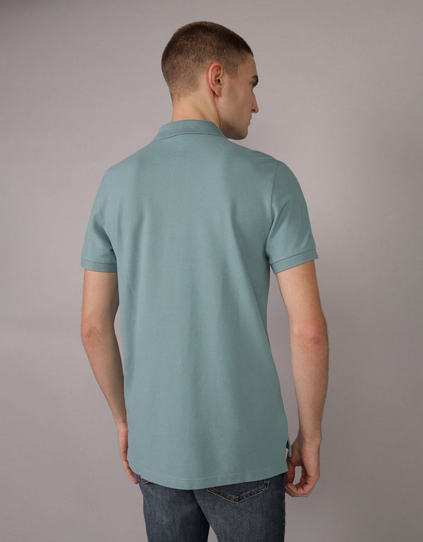 Camiseta Tipo Polo Slim Fit Ae - Verde