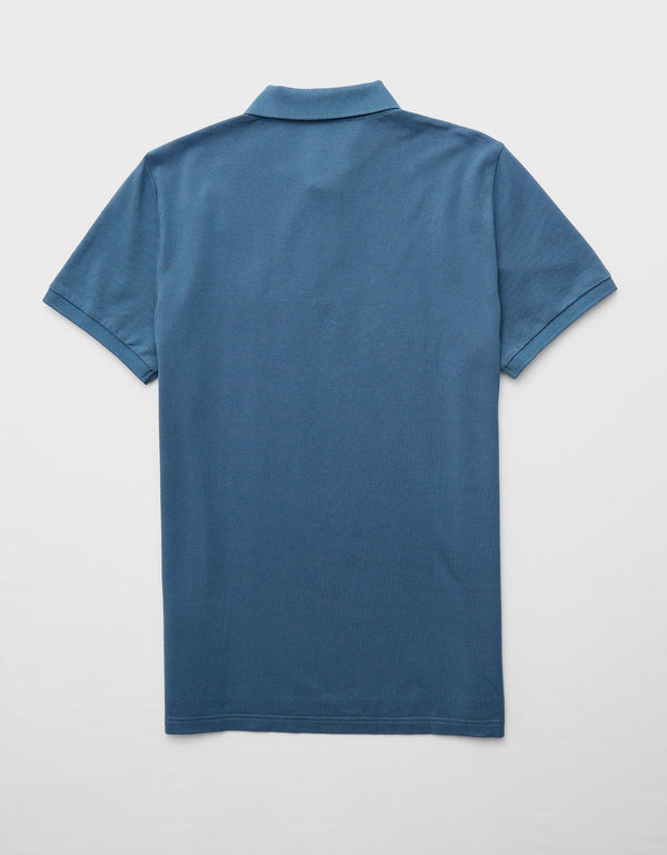 Camiseta Tipo Polo Slim Fit Ae - Azul