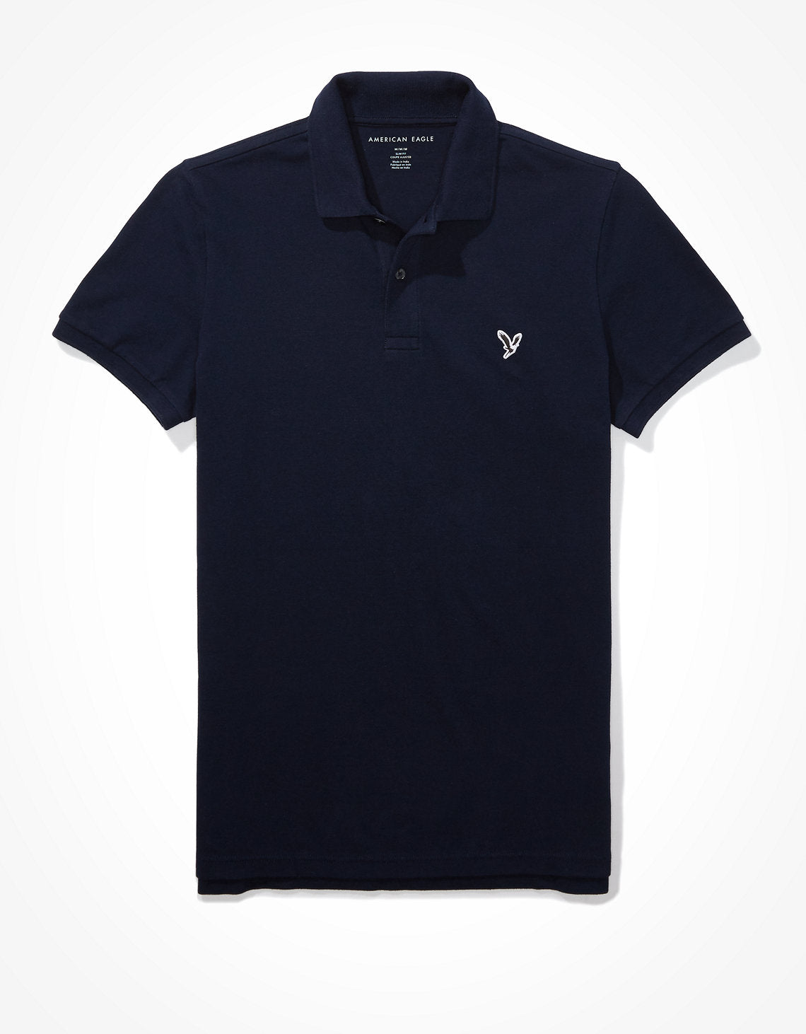 Camiseta Tipo Polo Slim Fit Ae - Azul 1165_9146_410_f