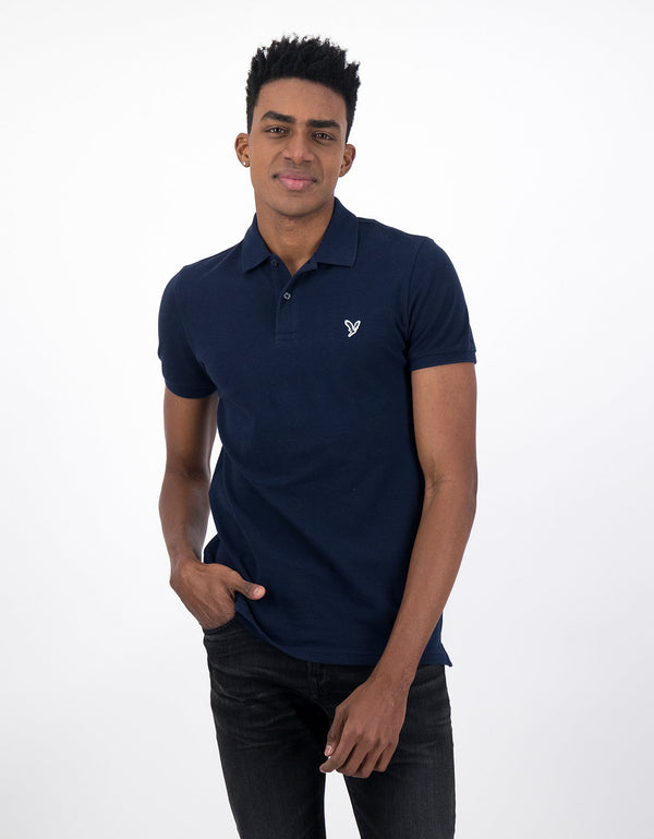 Camiseta Tipo Polo Slim Fit Ae - Azul