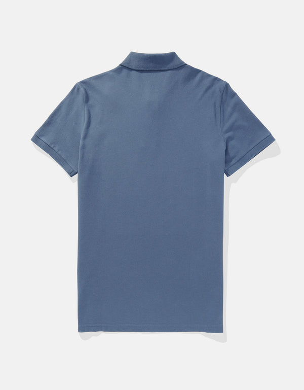 Camiseta Tipo Polo Slim Fit Ae - Azul