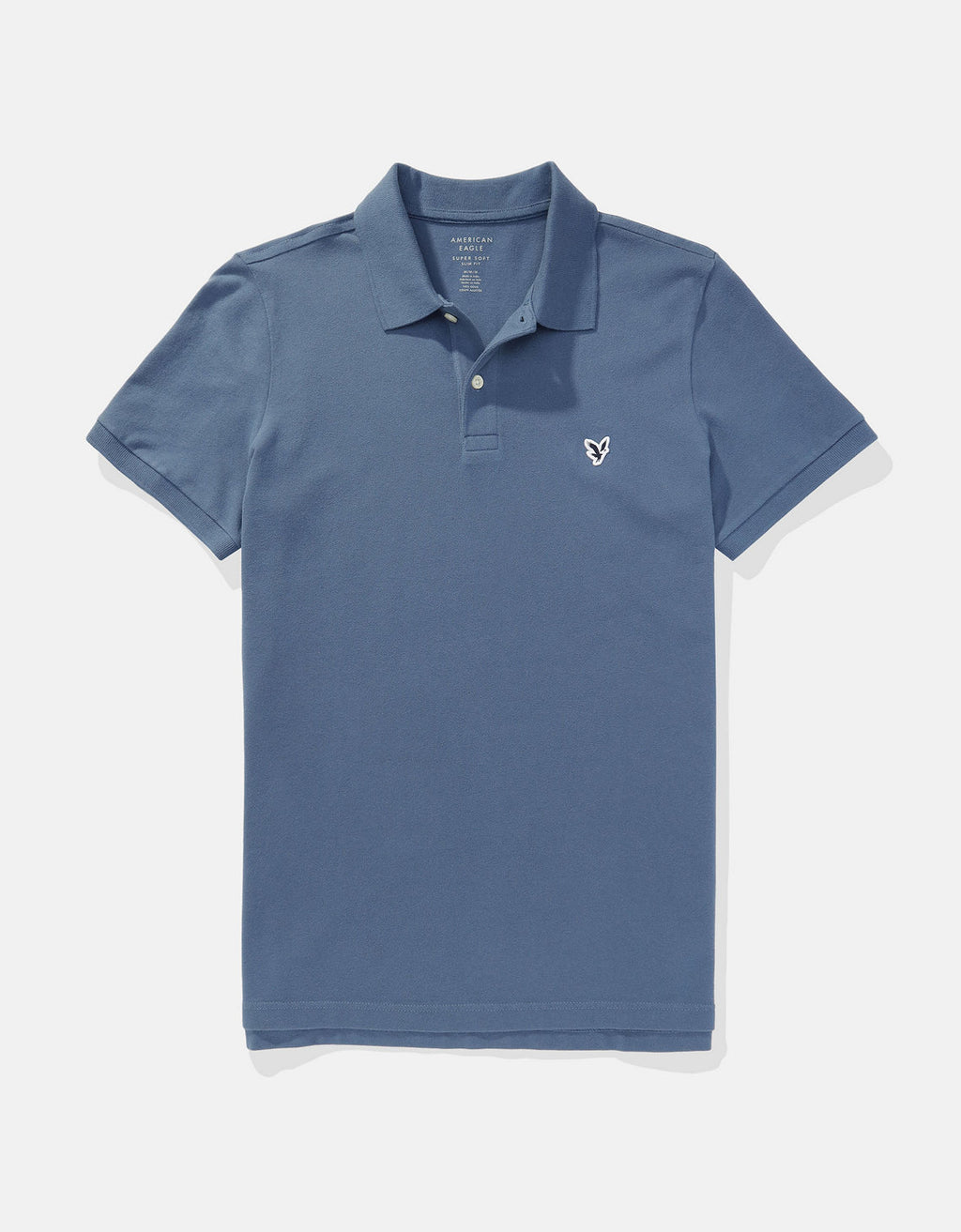 Camiseta Tipo Polo Slim Fit Ae - Azul 1165_9146_510_f