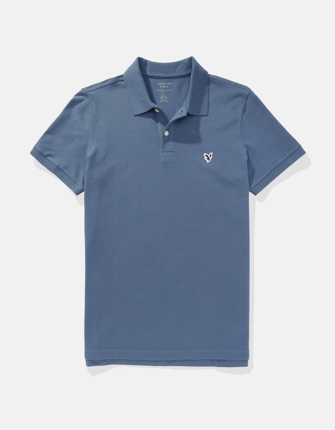 Camiseta Tipo Polo Slim Fit Ae - Azul 1165_9146_510_f