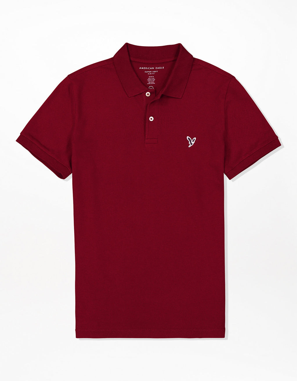 Camiseta Tipo Polo Slim Fit Ae - Rojo 1165_9146_600_f