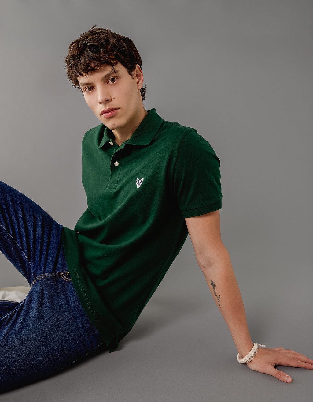Camiseta Tipo Polo Slim Fit Ae - Rosa 1165_9146_695_of